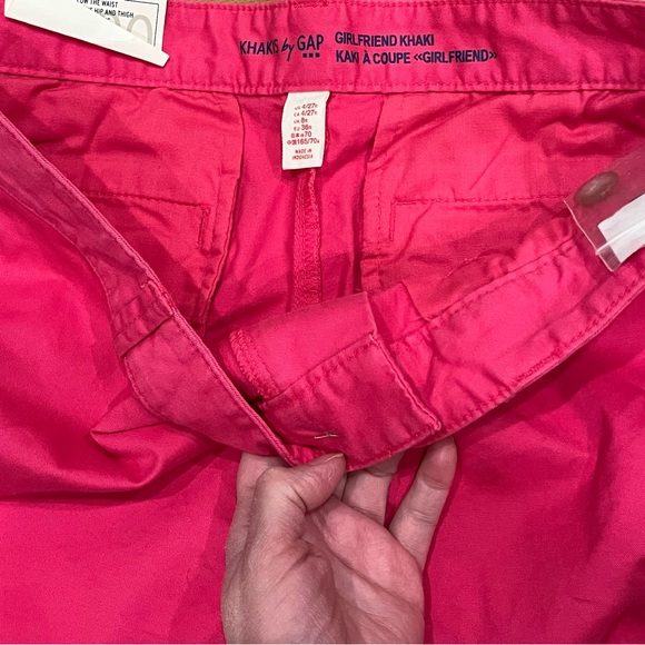 NWT Pink Khakis by Gap Girlfriend Khaki 4R Ankle length - Picture 6 of 8